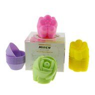 MIREN 48 Pack Reusable Mini Silicone Baking Cups Cupcake N2