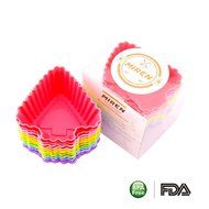 MIREN Reusable and Non-stick Silicone Baking Cups / Cupcake Liners/Muffins Cup Molds in storage Container-24 Pack... N9