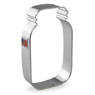 Ann Clark Mason Jar Cookie Cutter | Tin Plated Steel | Made in USA | 4&quot; L x 2-1/2&quot; W x 1&quot; H