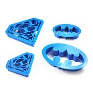 Cookie Cutters, Kootips 4Pcs/set Batman Superman Baking Fondant Cookie Cutters Cake Decoration N2