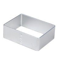 Wocuz Baking Cookie Cutter Aluminum Rectangle Shape Cutter Cut Outs Mold for Party 10 Pcs