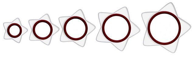 Cuisipro Snap Fit Cookie Cutters Set of 5, Round Shapes N8