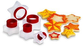 Cuisipro Snap Fit Cookie Cutters Set of 5, Round Shapes N9