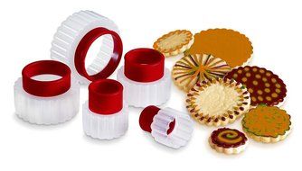 Cuisipro Snap Fit Cookie Cutters Set of 5, Round Shapes N16