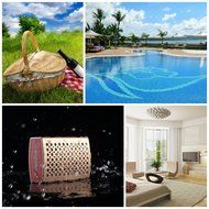 Bluetooth Speaker, COMISO [Halo Audio][Gold] - [Luxury Aluminum] Bluetooth 4.0 Ultra Portable Speaker, [WaterProof... N7