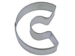 R&amp;M Letter C Cookie Cutter in Durable, Economical, Tinplated Steel