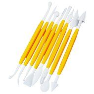 Fu Store 4 Sets (11pcs) Yellow Cake Decration Tool Set Sugarcraft Icing Cake Smoother Fondant Cutter Embosser... N2