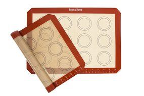 Basic &amp; Home Non-Stick Silicone Baking Mats with Measurements for Cookie sheets, 2 Pack
