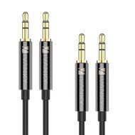 AUX Cable - [2 Pack, 4ft / 1.2M, Copper Shell, Nylon / Ultra Durable] - iVanky 3.5mm Aux Cable for Car Stereos... N8