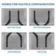 Mount Factory - Universal Soundbar Mount Bracket - Sound Bar Speaker for Above or Below TV N2