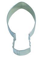 R&amp;M Cookie Cutter, 4.25-Inch, Light Bulb Holiday Ornament, Tinplated Steel