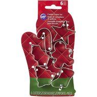 Wilton 2308-5076 6-Piece Christmas Oven Mitt Cookie Cutter Set, Mini
