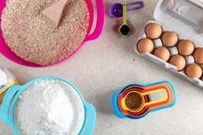 Kitchen Winners 10 Piece Compact Mixing Bowls, Food Prep and Measuring Nesting Set, Multi-Color N7