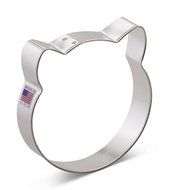 Ann Clark Cat Face Cookie Cutter - 3.5 Inches - Tin Plated Steel