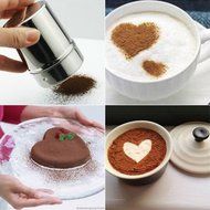 Stainless Steel Chocolate Shaker Flour Powder Icing Sugar Coffee Sifter + Lid N2