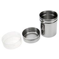 Stainless Steel Chocolate Shaker Flour Powder Icing Sugar Coffee Sifter + Lid N3