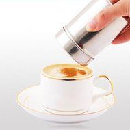Stainless Steel Chocolate Shaker Flour Powder Icing Sugar Coffee Sifter + Lid N4