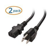Cable Matters 2-Pack Heavy Duty Computer Monitor Power Cord in 10 Feet (NEMA 5&ndash;15P to IEC C13)