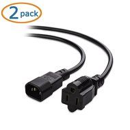 Cable Matters 2-Pack Heavy Duty Computer Monitor Power Cord in 10 Feet (NEMA 5&ndash;15P to IEC C13) N53