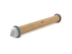 Joseph Joseph 20085 Adjustable Rolling Pin Removable Rings Beech Wood Classic for Baking Dough Pizza Pie Cookies... N4