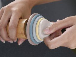 Joseph Joseph 20085 Adjustable Rolling Pin Removable Rings Beech Wood Classic for Baking Dough Pizza Pie Cookies... N5