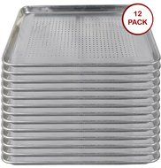 Tiger Chef Full Size Aluminum Sheet Pan - Commercial Bakery Equipment Cake Pans - NSF Approved 1 Dozen (12, 18... N9