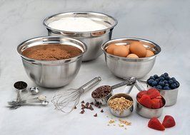 Estilo 12 Piece Stainless Steel Mixing Bowls, Includes Measuring Cups, Measuring Spoons And Barrel Whisk N2