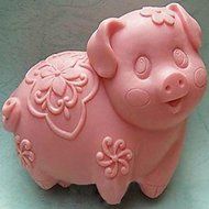 Party Supplies Pig Shaped Bake Mold, W9cm x L8cm x H3.8cm