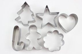 Home Value 6 Piece Cookie Cutter Set, Metal