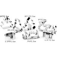 [Modern Design]3D Christmas Scenario Cookie Cutter Set 8-Piece Stainless Steel N4