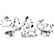 [Modern Design]3D Christmas Scenario Cookie Cutter Set 8-Piece Stainless Steel N5