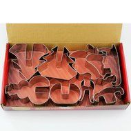 [Modern Design]3D Christmas Scenario Cookie Cutter Set 8-Piece Stainless Steel N7
