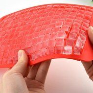 Iuhan Fashion 160 Ice Cubes Frozen Cube Bar Pudding Silicone Tray Mould Mold Tool (Red)