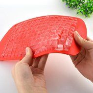 Iuhan Fashion 160 Ice Cubes Frozen Cube Bar Pudding Silicone Tray Mould Mold Tool (Red) N2