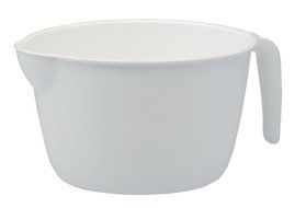 United Solutions KW0001 White Plastic Three Quart Batter Bowl with Handle - 3QT Plastic Batter Bowl with Handle...