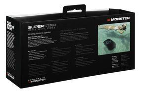 Monster SuperStar BackFloat High Definition Bluetooth Waterproof Floating Speaker - Black and Light Blue N9