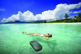 Monster SuperStar BackFloat High Definition Bluetooth Waterproof Floating Speaker - Black and Light Blue N10
