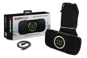 Monster SuperStar BackFloat High Definition Bluetooth Waterproof Floating Speaker - Black and Light Blue N18