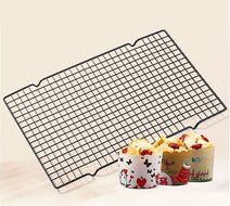 INTBUYING 10-by-16-inch Nonstick Wire Cookie Cooling Rack for Baking Oven Safe Steel Set of 2