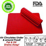 Life Up High Temperature Non-stick Unique Silicone Grill Mat for Charcoal Grill,Outdoor BBQ with Baking Mat for...