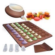 Silicone Macaron Set Pastry Baking Sheet Decorating Cake Cookie Non-Stick Kit Kitchen Tools N2