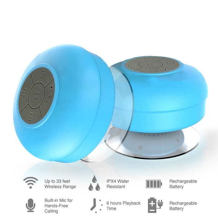 MOFELE Shower Speaker Portable mini Waterproof Wireless Bluetooth Speaker Shower Hands-free Suction In-car Mic... N2