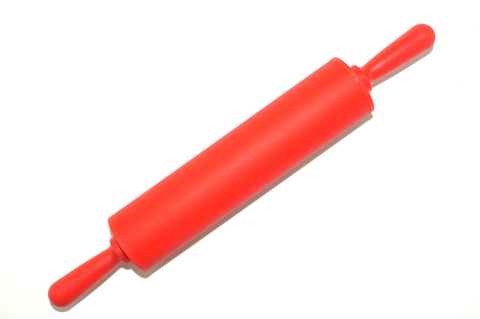 Remeel Silicone Rolling Pin Non-stick Surface PP Plastic Handle (Adult, Red)