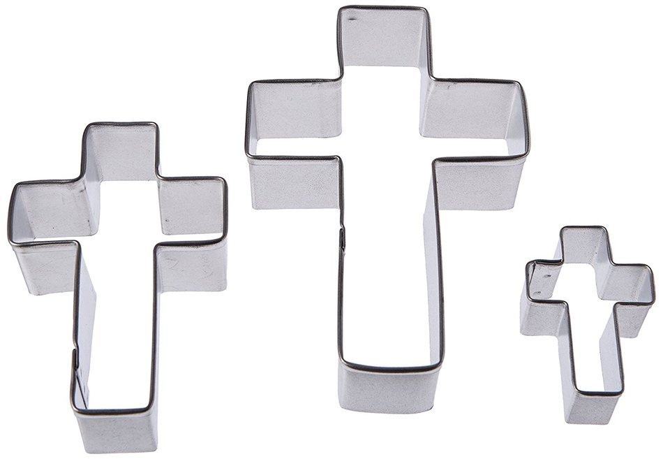 R & M Cross Shaped 3 Piece Cookie Cutter Set