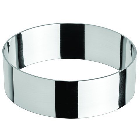 Winco SPM-41O, 4x1.38" Oval Culinary Pastry Mold, Stainless Steel Pastry Ring