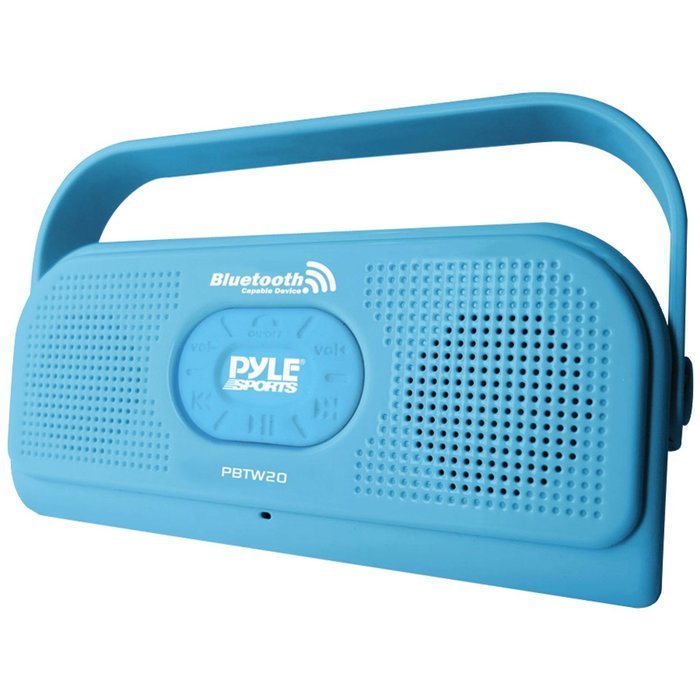 PYLE PBTW20BK Surf Sound 2-In-1 Waterproof Wireless Bluetooth Stereo Speaker & Microphone for Call Answering,... N8
