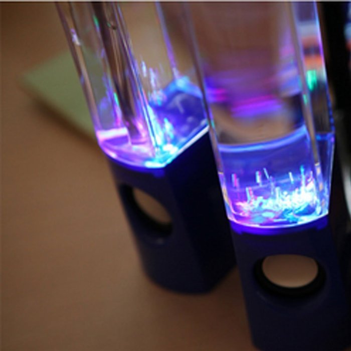 Aolyty Colorful LED Dancing Water Fountain Light Show Sound Speaker for iPhone iPad Laptops Smartphone Black N15