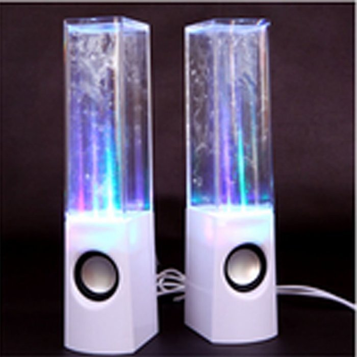 Aolyty Colorful LED Dancing Water Fountain Light Show Sound Speaker for iPhone iPad Laptops Smartphone Black N19