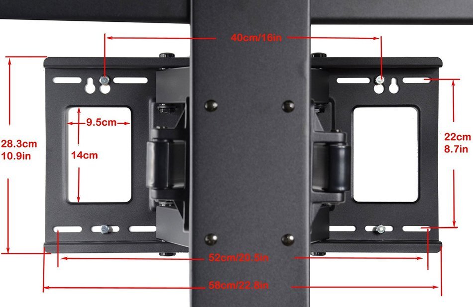 VideoSecu Articulating TV Mount Large Big Heavy Duty Swivel Tilt Wall Mount Bracket For most 60" 62" 65" 70" 75... N4