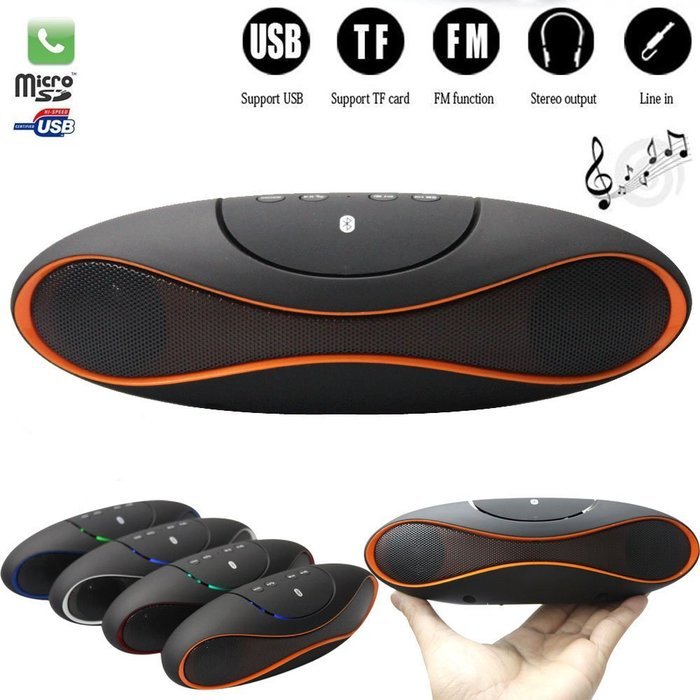 MeGooDo Portable Fashionable Football/Rugby Wireless Bluetooth Speaker Handsfree Mic Music Sound Box Subwoofer... N10